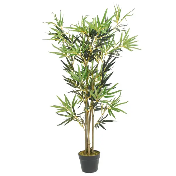 Gossi arbore din bambus artificial 552 de frunze 120 cm verde