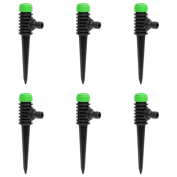 Gossi aspersoare rotative 6 buc. verde si negru 3x6x19,5 cm abs si pp