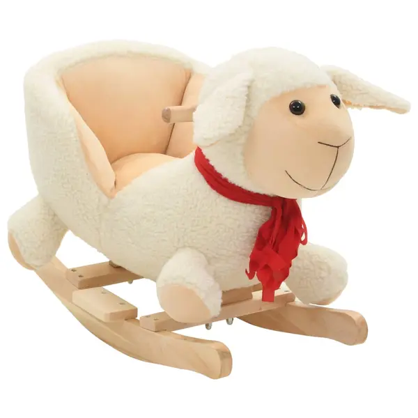 Gossi balansoar animal cu spatar, oaie, plus, 60 x 32 x 50 cm, alb