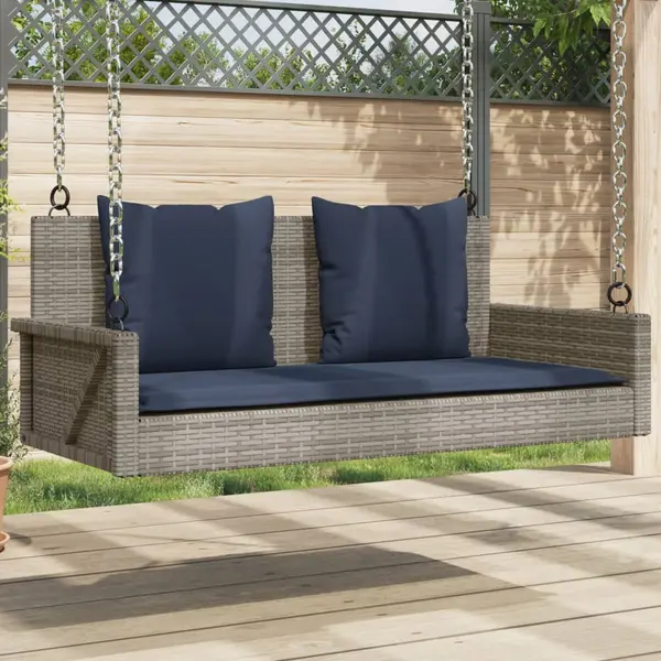 Gossi balansoar cu perne gri 119x56x48 cm, poliratan