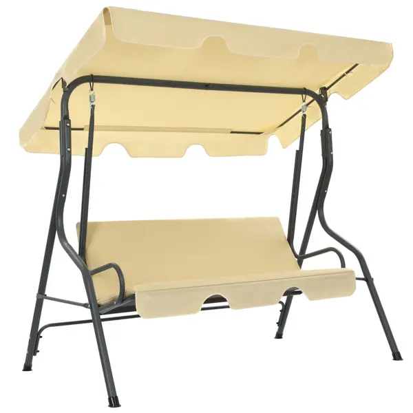 Gossi balansoar de gradina, alb crem, 170 x 110 x 153 cm