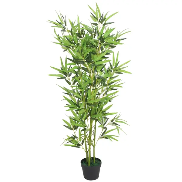 Gossi bambus artificial cu ghiveci 120 cm, verde