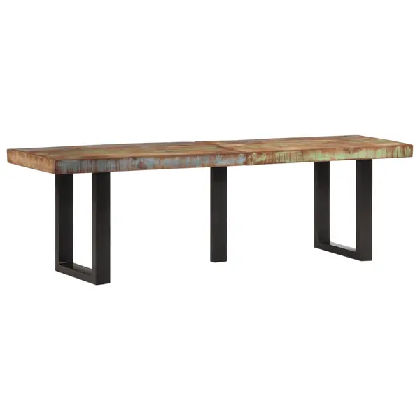 Gossi banca, 160 cm, lemn masiv reciclat si otel
