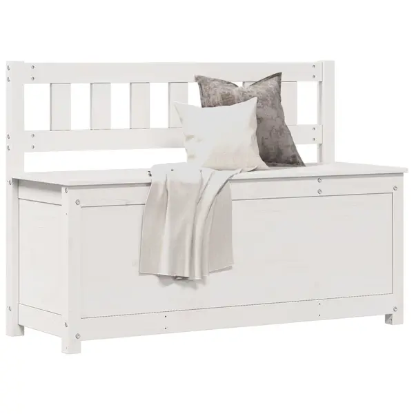 Gossi banca, alb, 110x41x76,5 cm, lemn masiv de pin
