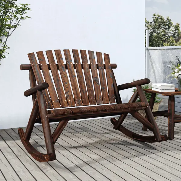 Gossi banca balansoar cu 2 locuri, 123x96x102 cm, lemn masiv molid