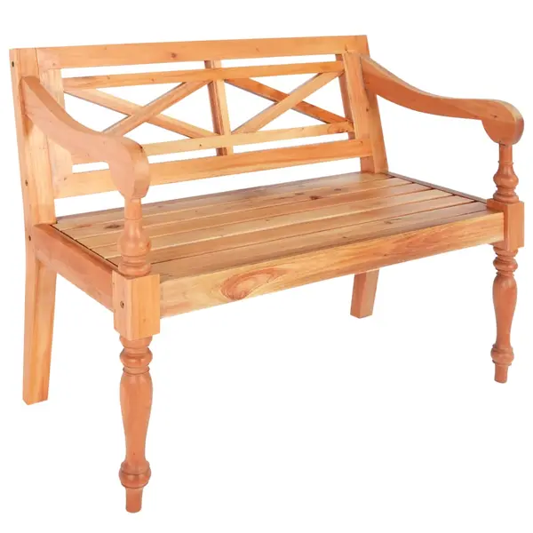 Gossi banca batavia, maro deschis, 98 cm, lemn masiv mahon