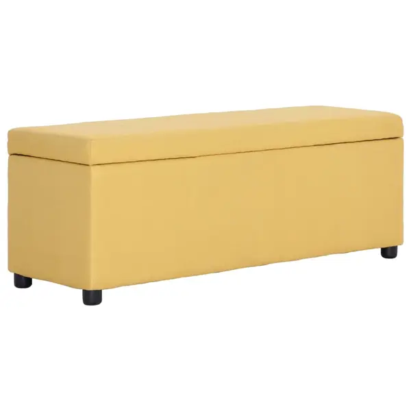 Gossi banca cu compartiment de depozitare, galben, 116 cm, poliester