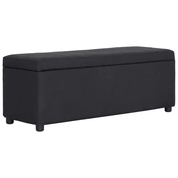 Gossi banca cu compartiment de depozitare, negru, 116 cm, poliester