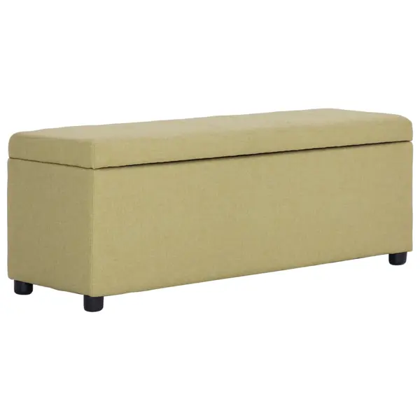 Gossi banca cu compartiment de depozitare, verde, 116 cm, poliester