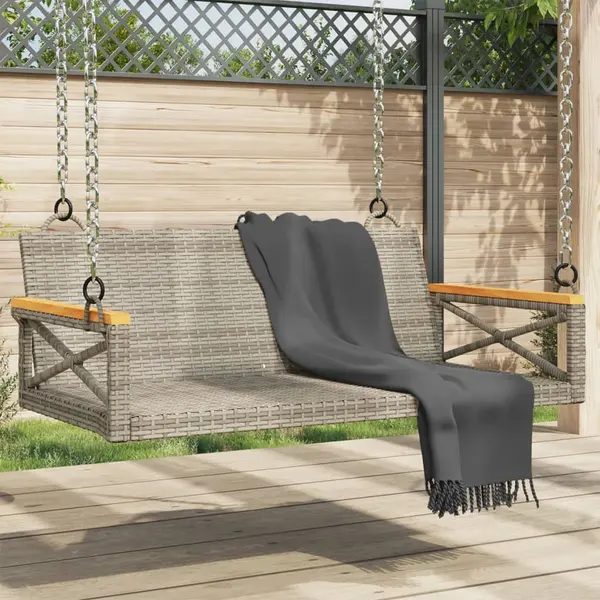 Gossi banca de balansoar, gri, 109x62x40 cm, poliratan