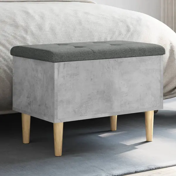 Gossi banca de depozitare, gri beton, 62x42x46 cm, lemn prelucrat