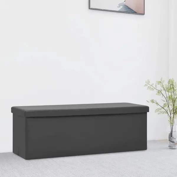 Gossi banca de depozitare pliabila, gri, pvc