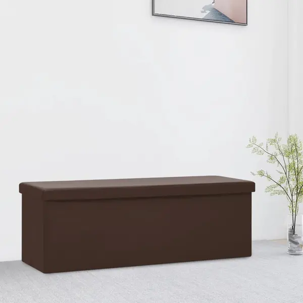 Gossi banca de depozitare pliabila, maro, pvc