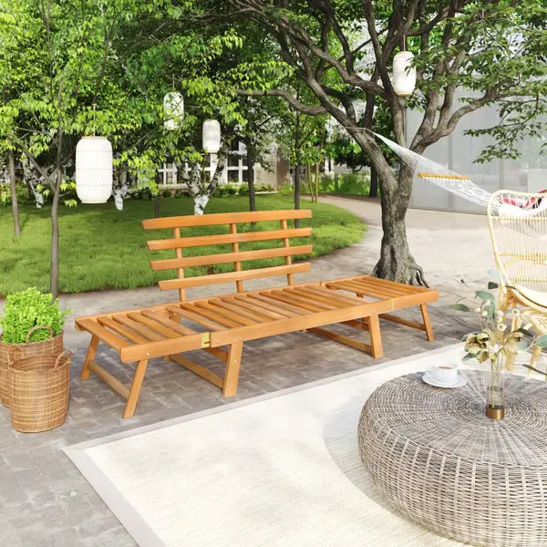 Gossi banca de gradina 2-in-1, 190 cm, lemn masiv de acacia