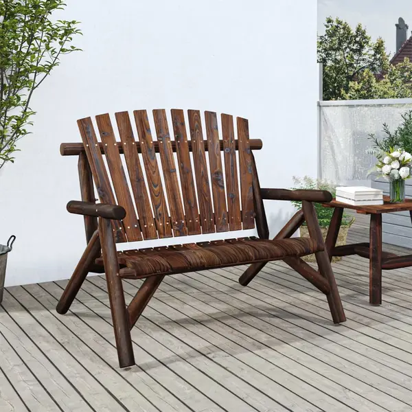 Gossi banca de gradina cu 2 locuri, 119x85x98 cm, lemn masiv molid