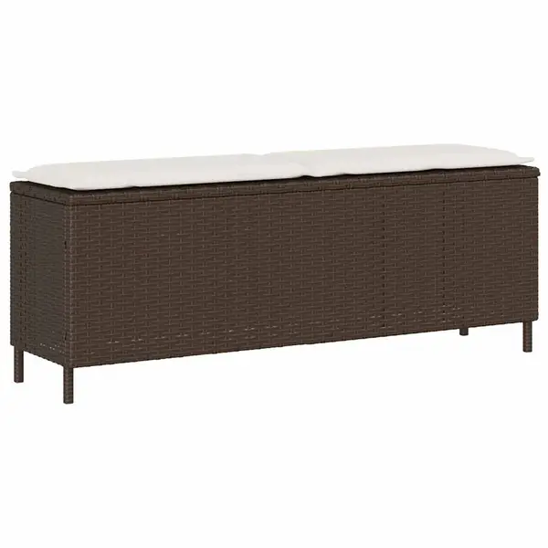 Gossi banca de gradina cu perna, gri, 110x30x40,5 cm, poliratan