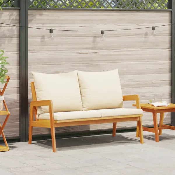 Gossi banca de gradina cu perne 115x65x71 cm lemn solid de acacia
