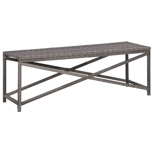 Gossi banca de gradina, gri, 120 cm, poliratan
