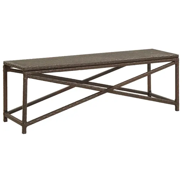 Gossi banca de gradina, maro, 120 cm, poliratan