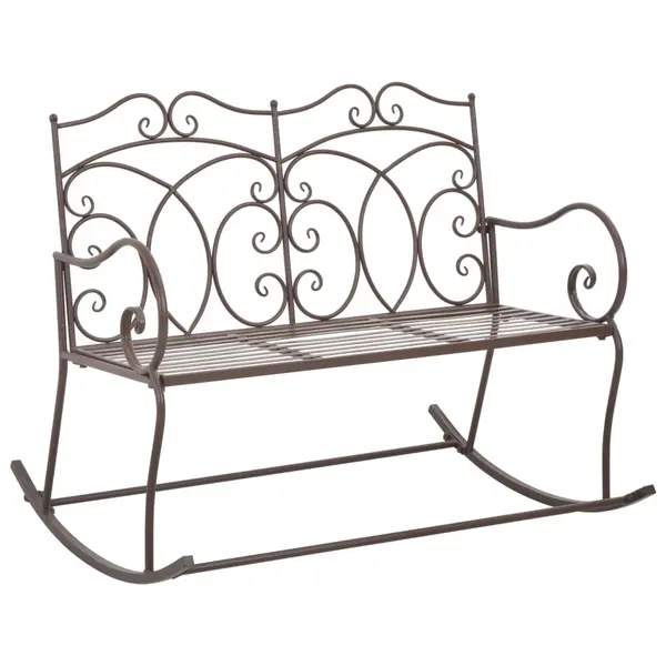 Gossi banca de gradina, maro vintage, 104 cm, fier
