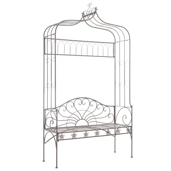 Gossi banca de gradina, maro vintage, 122 cm, fier