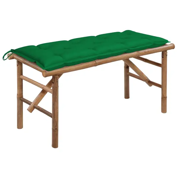 Gossi banca de gradina pliabila cu perna, 118 cm, bambus