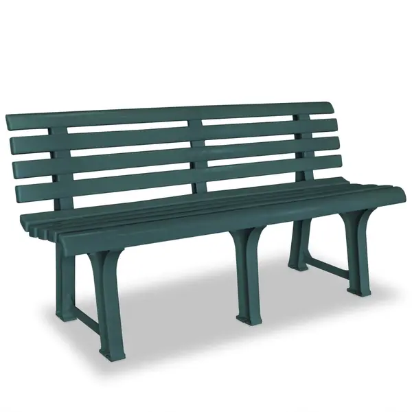 Gossi banca de gradina, verde, 145,5 cm, plastic