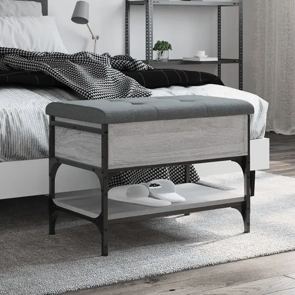 Gossi banca de pantofi, gri sonoma, 62x42x45 cm, lemn prelucrat