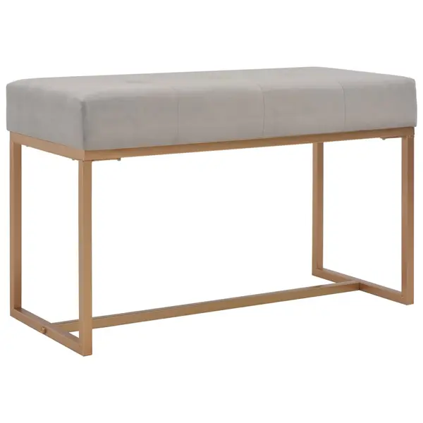 Gossi banca, gri, 80 cm, catifea