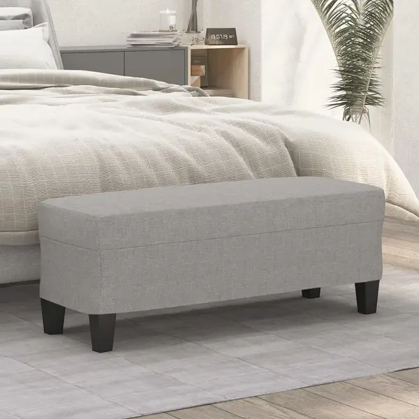Gossi banca, gri deschis, 100x35x41 cm, textil