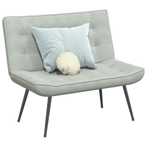 Gossi banca gri deschis 110x74x84 cm catifea