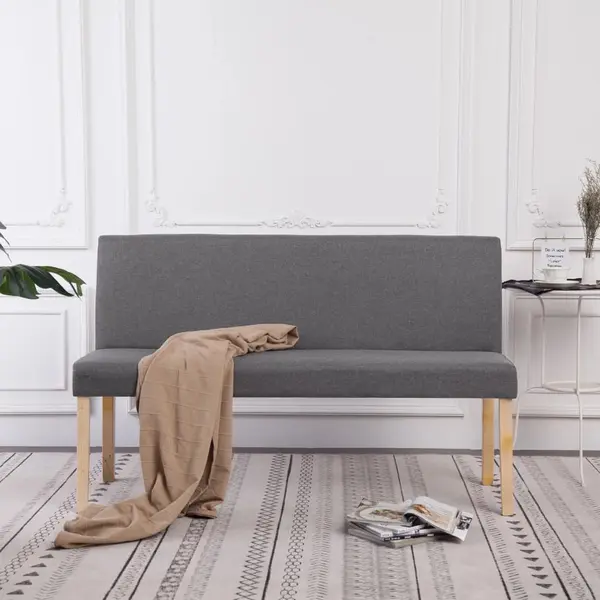 Gossi banca, gri deschis, 139,5 cm, poliester