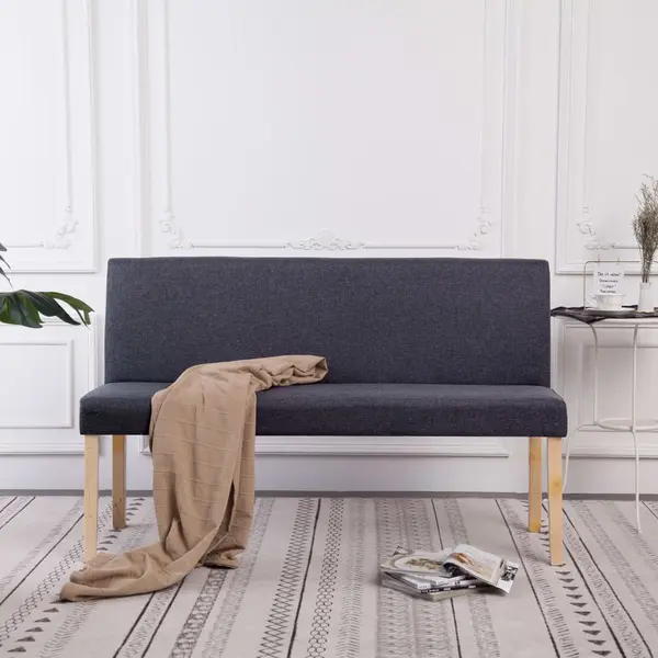 Gossi banca, gri inchis, 139,5 cm, poliester
