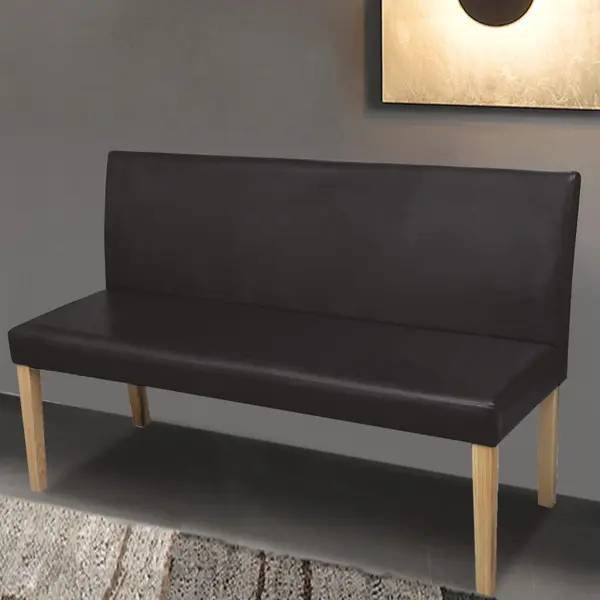 Gossi banca, maro inchis, 139,5 cm, piele ecologica