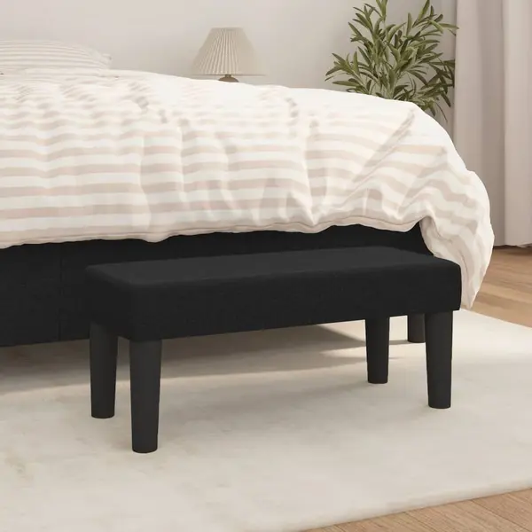Gossi banca, negru, 70x30x30 cm, textil