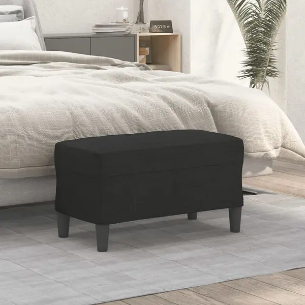 Gossi banca, negru, 70x35x41 cm, textil