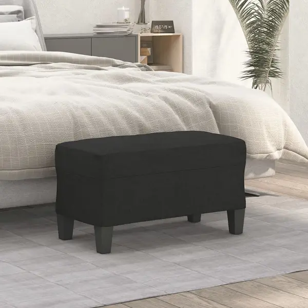 Gossi banca, negru, 70x35x41 cm, textil