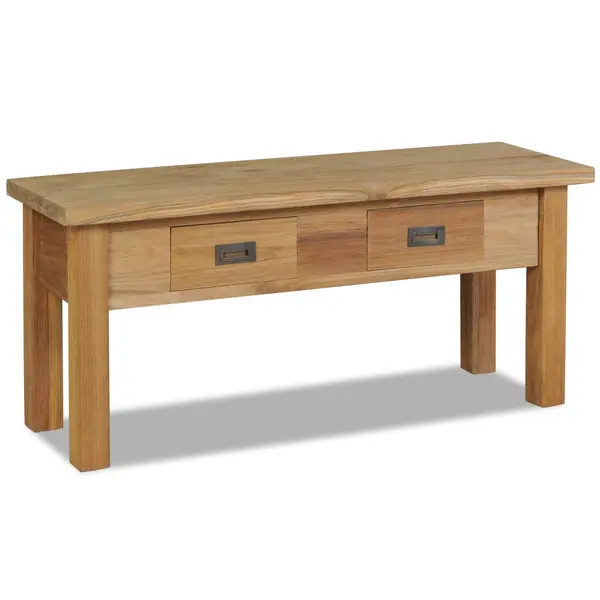 Gossi banca pentru hol, lemn masiv tec, 90x30x40 cm