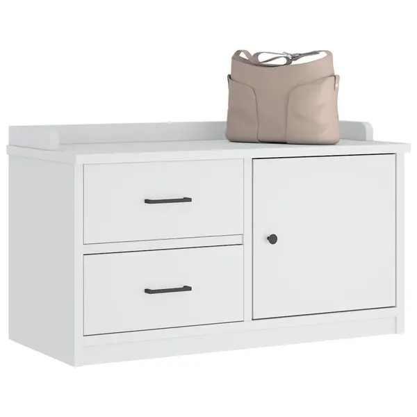 Gossi banca pentru hol „sandnes” alba 87x40x50 cm, lemn masiv de pin