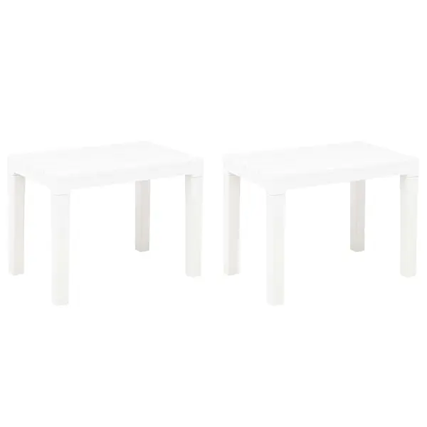 Gossi banci de gradina, 2 buc., alb, plastic