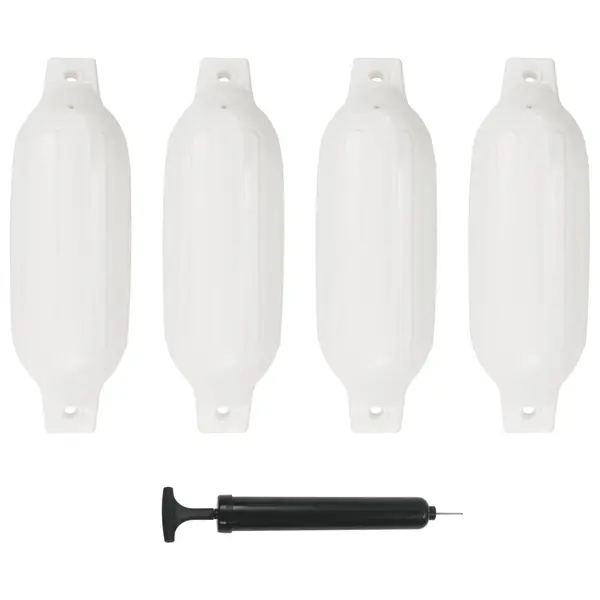 Gossi bara de protectie barca, 4 buc., alb, 41x11,5 cm, pvc