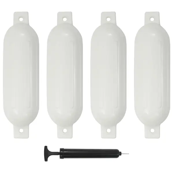 Gossi bara de protectie barca, 4 buc., alb, 51x14 cm, pvc