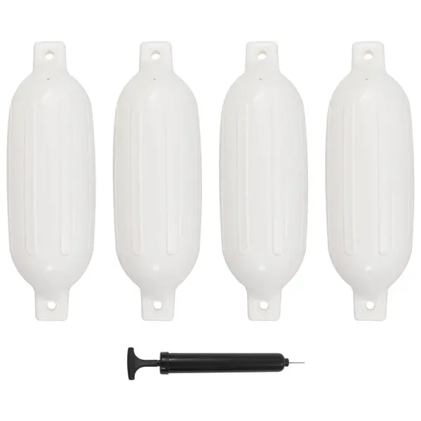 Gossi bara de protectie barca, 4 buc., alb, 58,5x16,5 cm, pvc