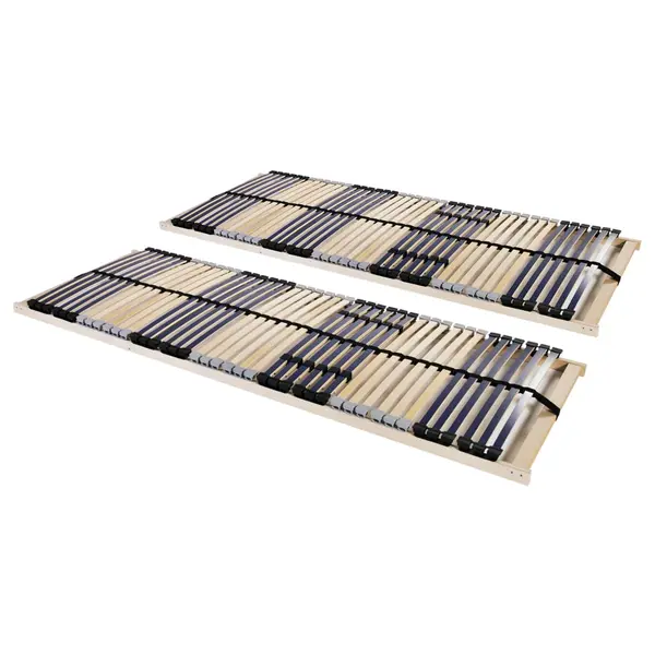 Gossi baze de pat cu sipci, 2 buc., 42 sipci, 7 zone, 70 x 200 cm