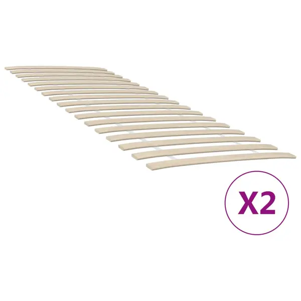 Gossi baze de pat cu sipci cu 34 sipci, 2 buc., 70x200 cm