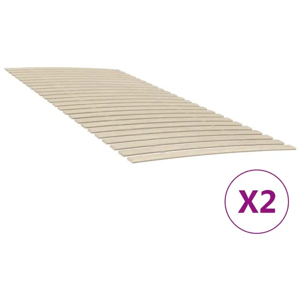 Gossi baze de pat cu sipci cu 48 sipci, 2 buc., 100x200 cm