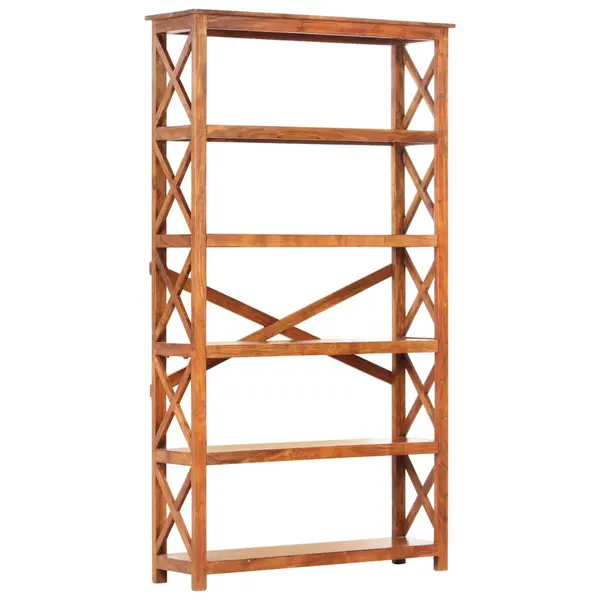 Gossi biblioteca, 100x30x180 cm lemn masiv acaciacu finisaj tip miere