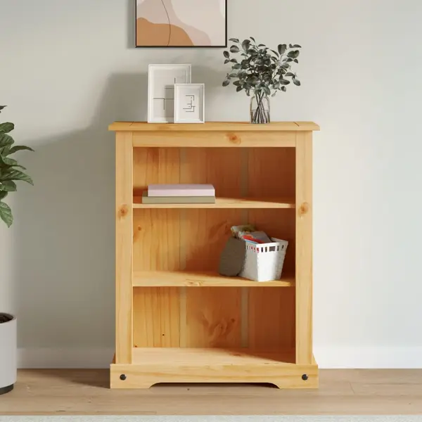 Gossi biblioteca 3 rafturi pin, stil mexican corona, 81 x 29 x 100 cm