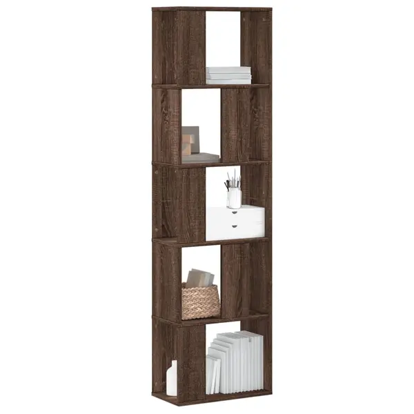 Gossi biblioteca 5 niveluri stejar maro 45x23,5x162,5 cm lemn