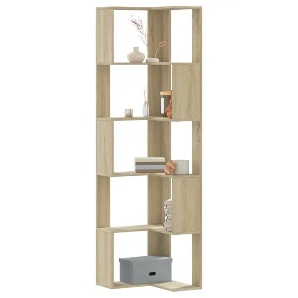 Gossi biblioteca 5 niveluri stejar sonoma 50x50x179cm lemn prelucrat